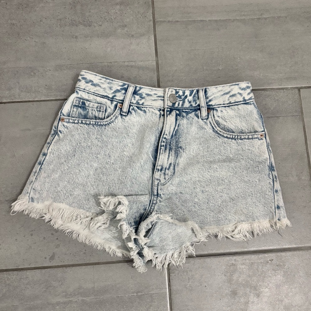 Women's Pacsun High Rise Festival Distressed Denim Shorts